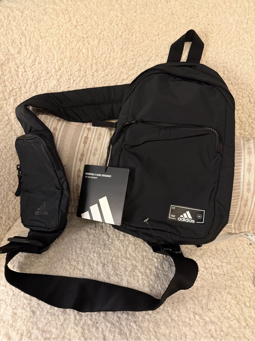Adidas Black Sling Bag - Compact Crossbody for Anyone!